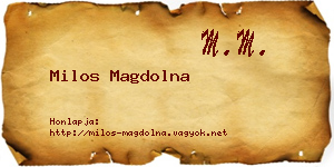 Milos Magdolna névjegykártya